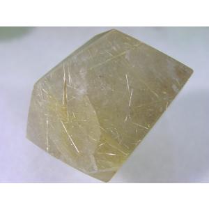 ルチルクォーツポイント（針水晶六角柱）ゴールドルチル 天然石 原石