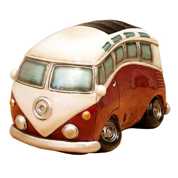 秋月貿易 置物 バス RED W10×D16×H10cm オールディーズ マネーバンク GA0785...