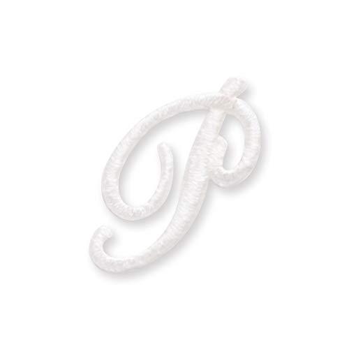 アルファベット 花文字ワッペン (P)