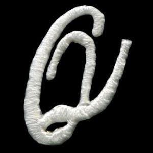 アルファベット 花文字ワッペン (Q)