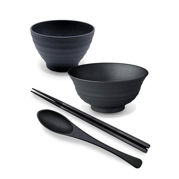 【ware hendey】現代和食 食器4点セット〔めし碗・汁椀・箸・和スプーン〕 割れない 日本製...