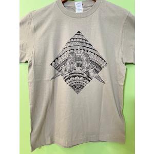 鳥さんTシャツ　2羽デザインB　シルバーグレー