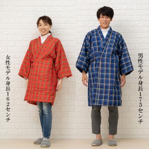 長半纏 四つ紐 綿入れ 前合わせ 長丹前 男性...の詳細画像5