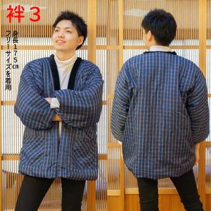 半纏 はんてん メンズ 綿入れ 軽い 男性 半...の詳細画像5