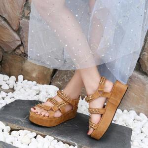 サンダル 厚底サンダル レディース プラットフォーム 楽チン ヒール