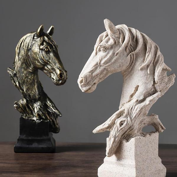 風水置物 置き物 馬の像 うま 本物そっくり 馬の彫像 新築祝 贈り物 装飾品 レトロ インテリア装...