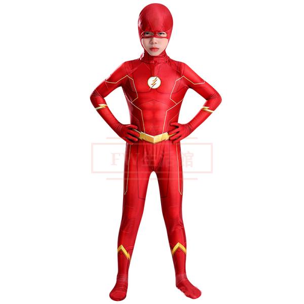 The Flash 子供 子ども用 人気 タイツ 全身タイツ 弾力性 伸縮性 コスチューム コスプレ...