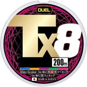 デュエル Tx8 ティーエックスエイト 200m 0.6号 10m×5色マーキング 8本編み PEライン｜FWS-アルファ