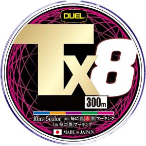 デュエル Tx8 ティーエックスエイト 300m 2.5号 10m×5色マーキング 8本編み PEライン｜FWS-アルファ
