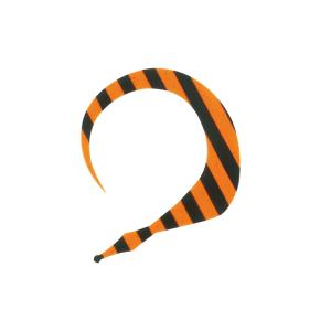 (新製品) ハヤブサ フリースライド カスタムシリコンネクタイ バルキーカーリー インパクト #2 ブライトオレンジゼブラ タイラバの商品画像
