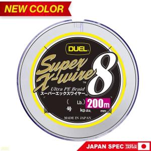 デュエル スーパーエックスワイヤー8 200m 10m×5色マーキング 8本編み PEライン Xワイヤー｜FWS-アルファ