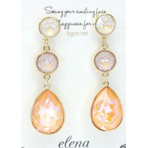 ブルー ゴージャス ロング イヤリング ピアス スワロフスキー ゆらゆら