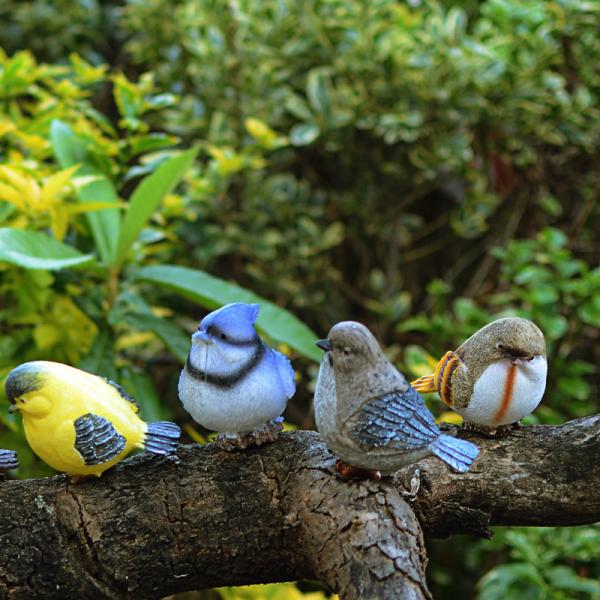 6匹セット 鳥 置物 オブジェ 雑貨 かわいい おしゃれ 鳥置物 ペア インテリア アンティーク デ...