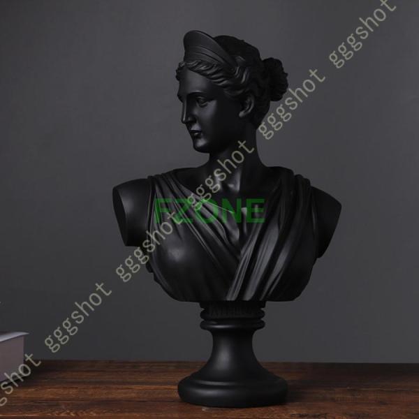 樹脂の置物 レディース 装飾彫刻 アート 女性の像 本物そっくり ホーム装飾 人形の彫像 モダン オ...