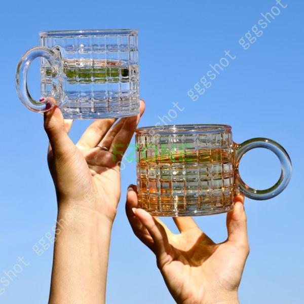 マグカップ 耐熱ガラス 300mlマグカップ 耐熱ガラス カップ コップ シンプル おしゃれ カフェ...