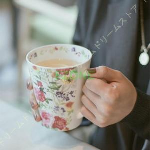 マグカップ おしゃれ マグ かわいい コーヒーマグ コップ デカマグ 実用的 陶芸 花柄 大容量 陶器  誕生日 500ml 母の日 コーヒー ギフト 雑貨