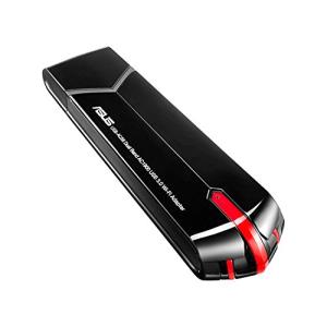 ASUS ギガビット高速Wi-Fi無線LAN子機 11ac/n/a/g/b対応 USB3.0アダプター型 デュアルバンド AC1900 1300Mbps+600Mbps USB-AC68