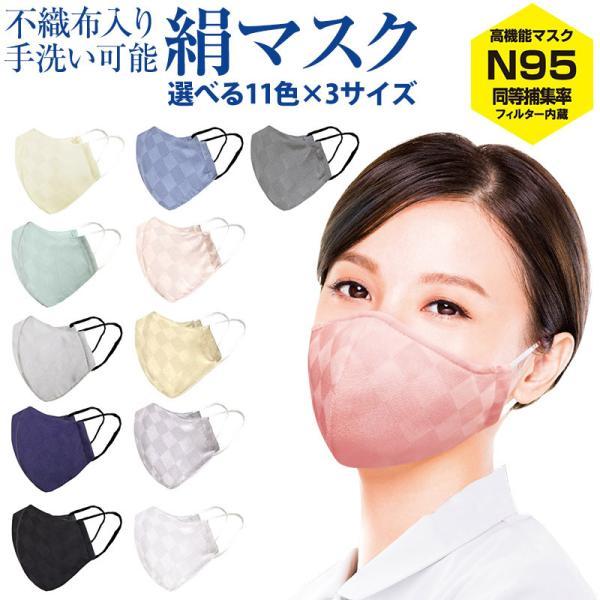 N95 級 100回 洗える 日本製 シルク マスク 小杉のマスク 5層構造 高級 高機能 分子 【...
