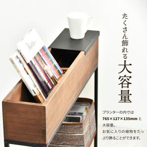 プランタースタンド 幅80cm 木製 スチール...の詳細画像5
