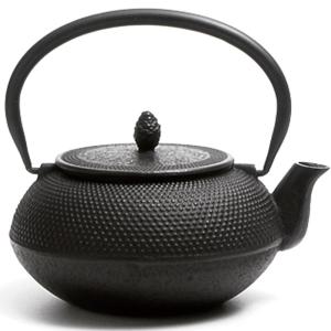 岩鋳 南部鉄器 お燗瓶（南部鉄瓶） 0.5L 平型 アラレ こげ茶