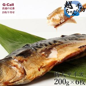 越田のさば 鯖の文化干し 特大サイズ 指定日不可 約200g 6枚 無添加干物 鯖 サバ さば 焼き魚 越ちゃんの無添加干物 越田水産 メーカー直送 お取り寄せ