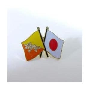国旗ピンバッジ（日本・ブータン友好旗）