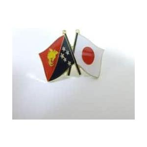 国旗ピンバッジ（日本・パプアニューギニア友好旗）