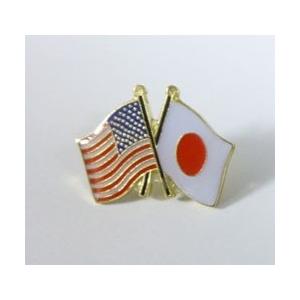 国旗ピンバッジ（日本・アメリカ友好旗）