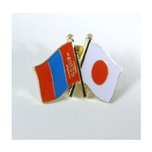 国旗ピンバッジ（日本・モンゴル友好旗）