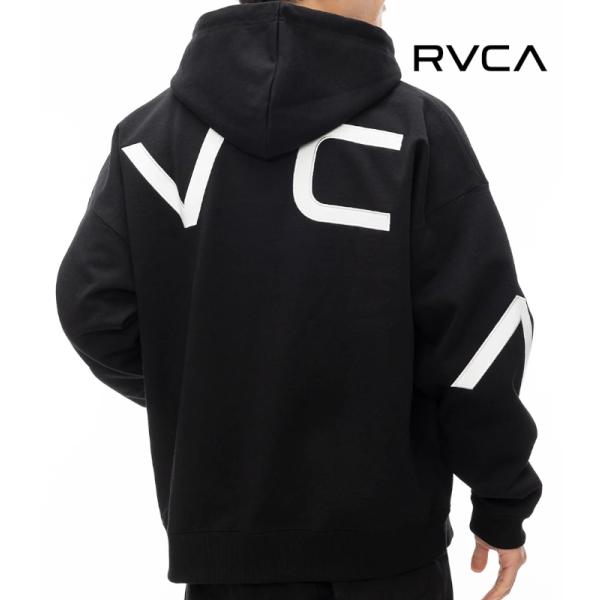 ジップパーカー ユニセックス スウェット オーバーサイズ RVCA フーディ ルーズシルエット カジ...