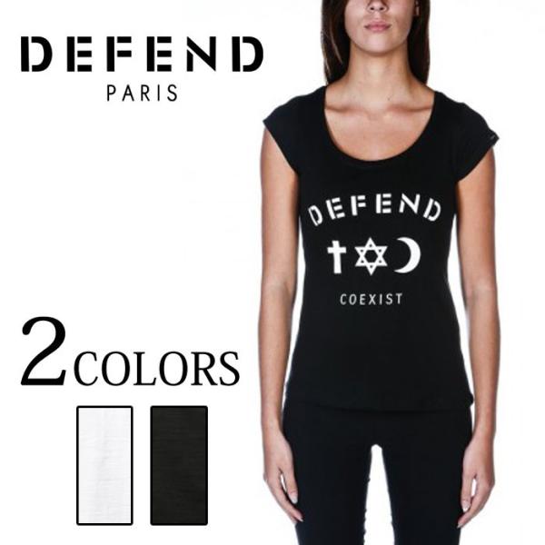 DEFEND PARIS ディフェンド パリス co-basic Tシャツ レディース  半袖 ブラ...