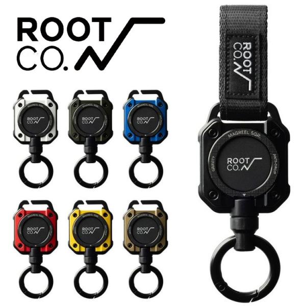 コードリール キャンプ 登山 ギア アウトドア ROOT CO. 釣り カラビナ キーホルダー ルー...