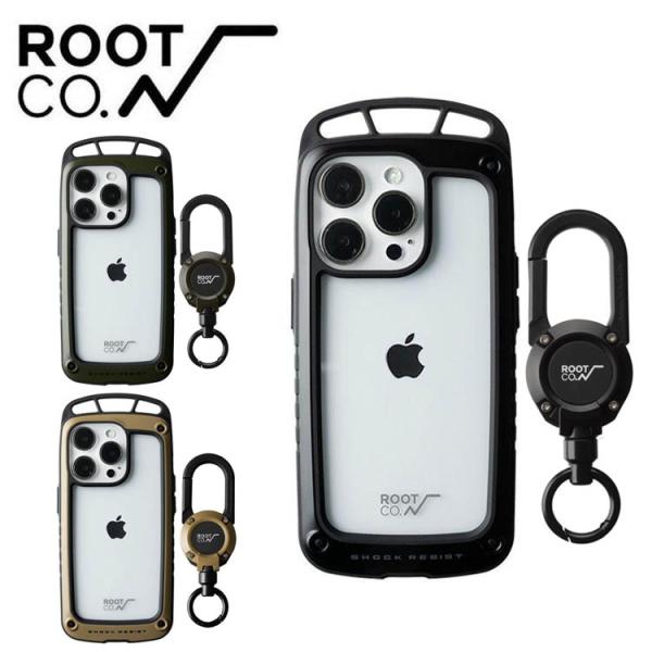 iPhone14Pro専用ケース+マグネット内蔵型リールカラビナ ROOT CO ルートコー セット...
