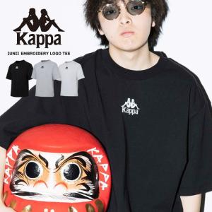 Kappa カッパ EMBROIDERY LOGO TEE 半袖Tシャツ ロゴ メンズ レディース ユニセックス 男女兼用 ドロップショルダー ビッグシルエット オーバーサイズ プリント｜g-field