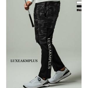 中綿ドッキングパンツ メンズ 防寒 ゴルフ LUXEAKMPLUS 男性 暖かい GOLF スリム 細身 リュクスエイケイエムプラス｜g-field