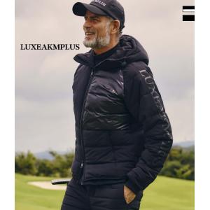 LUXEAKMPLUSゴルフ スリーブニットパデッドスタンドジャケット