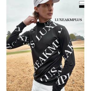 LUXE AKM PLUS リュクスエイケイエムプラス 総柄モックネックTシャツ