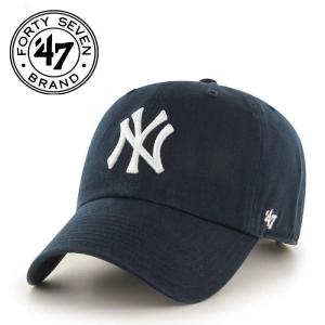 47 フォーティーセブン ヤンキース キャップ 帽子 CAP 47ブランド Yankees'47 CLEAN UP Navy メンズ B系 HIPHOP｜g-field