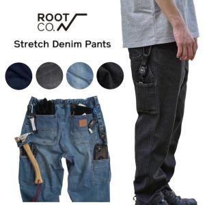 ストレッチデニムメンズ ワークパンツ キャンプ ROOT CO. ペインターパンツ ジーンズ アウトドア カジュアル バイク ツーリング ルートコー｜g-field