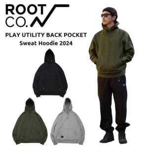 ROOT CO. ルートコー パーカー フーディー PLAY UTILITY BACK POCKET Sweat Hoodie 2024 メンズ アウトドア 釣り レジャー キャンプ オススメ｜g-field