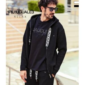■1PIU1UGUALE3 RELAX■大人気 ビッグカモジャガードフーディー 1PIU1UGUALE3 RELAX ビッグカモジャガードパーカー メンズ 迷彩