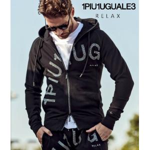 1PIU1UGUALE3 パーカー ライトストーン 1PIU1UGUALE3 RELAX ウノピゥウノウグァーレトレ ラインストーン