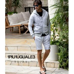 1PIU1UGUALE3 RELAX セットアップ メンズ スウェット カモ×ペイズリー