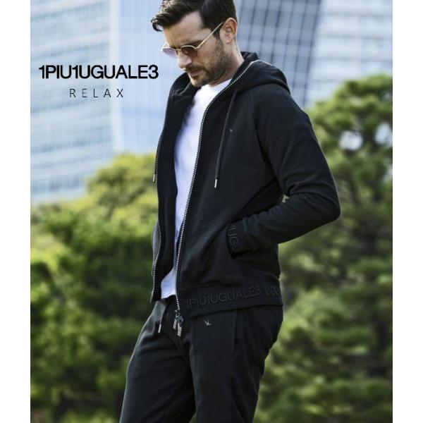 セットアップ メンズ リブ刺繍ラインストーンジップ スウェット 1PIU1UGUALE3 RELAX...