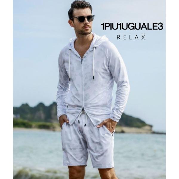 セットアップ ラッシュガード メンズ レジャー プール 1PIU1UGUALE3 RELAX 男性 ...