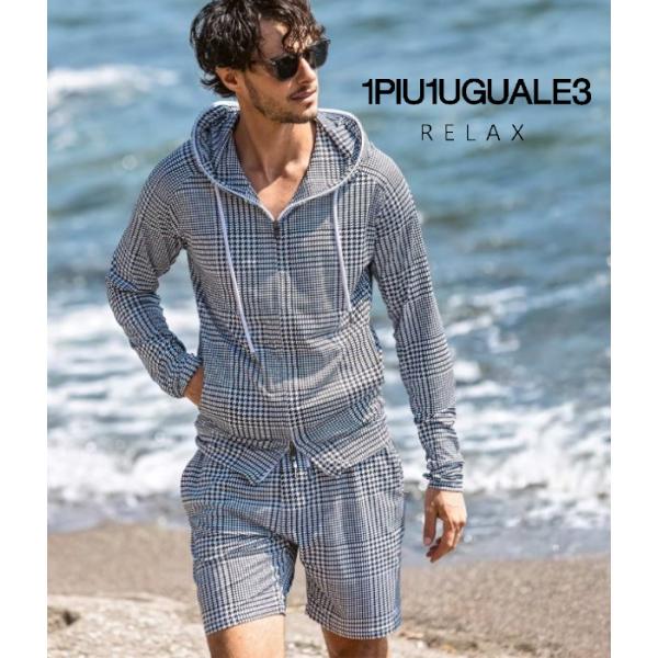 セットアップ ラッシュガード メンズ 1PIU1UGUALE3 RELAX 男性 上下セット レジャ...