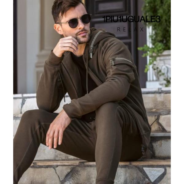 セットアップ メンズ ラインストーン スウェット 1PIU1UGUALE3 RELAX 男性 バイカ...