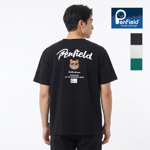 ペンフィールド Penfield Tシャツ 半袖 メンズ 防蚊 クマフェイス刺繍 抗菌防臭 虫よけ加...