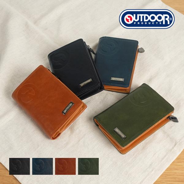 アウトドアプロダクツ 財布 深札折財布 OUTDOOR PRODUCTS ロゴエンボス クラシカル合...