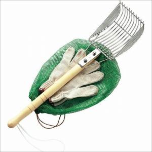 2個セット】 貝取り ジョレン 潮干狩り スチール ジョレンセット NPK